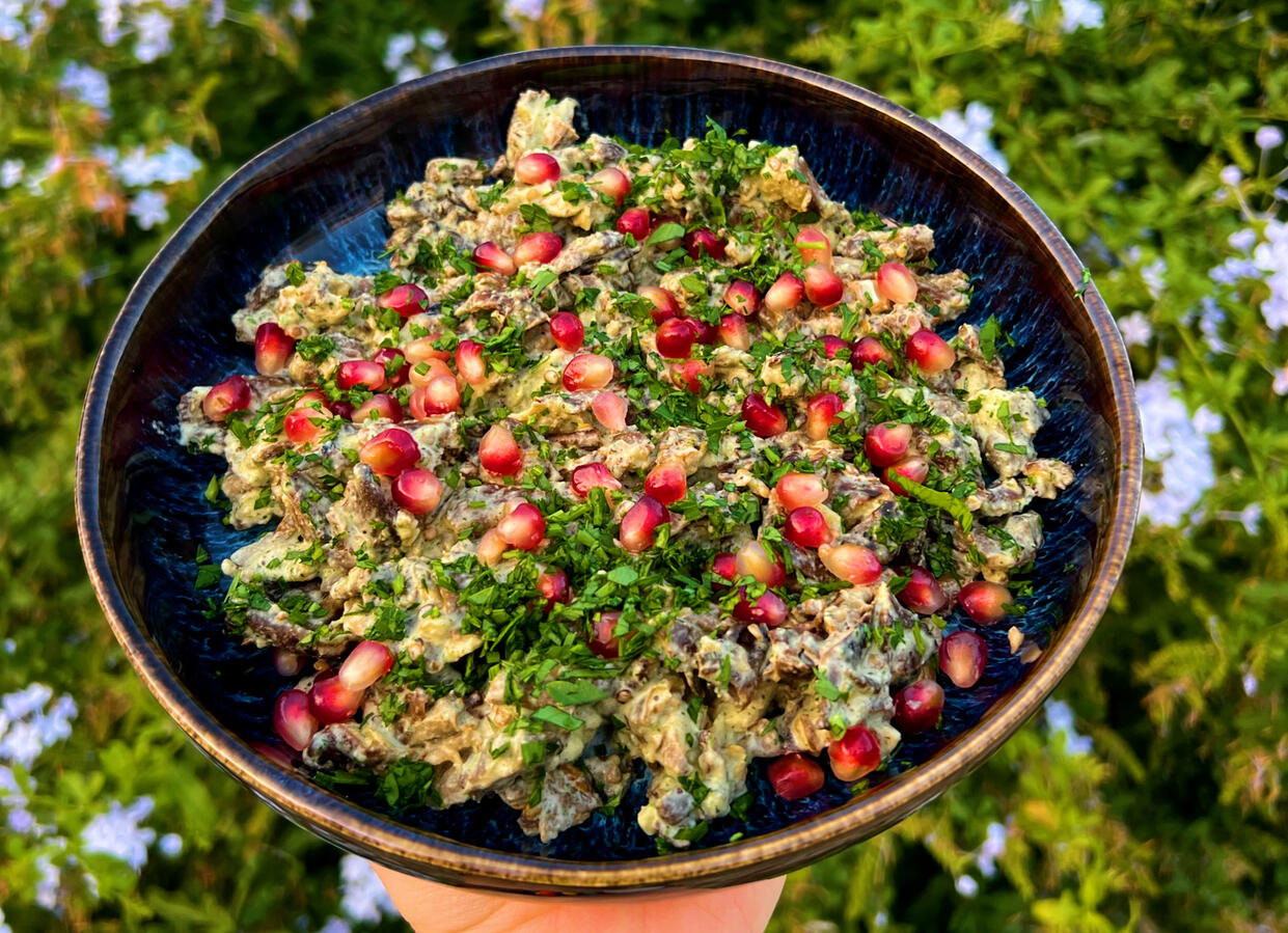 Oak-smoked baba ganoush, luxury private dining Algarve Oak-smoked baba ganoush, luxury private dining Algarve