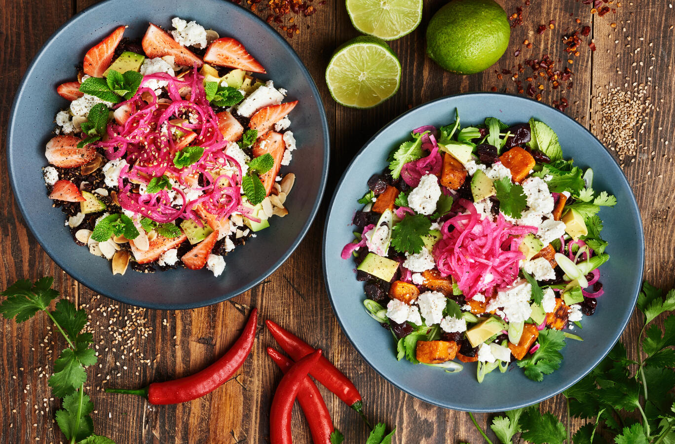 Assortment of summer salads, private dining Golden Triangle Assortment of summer salads, private dining Golden Triangle