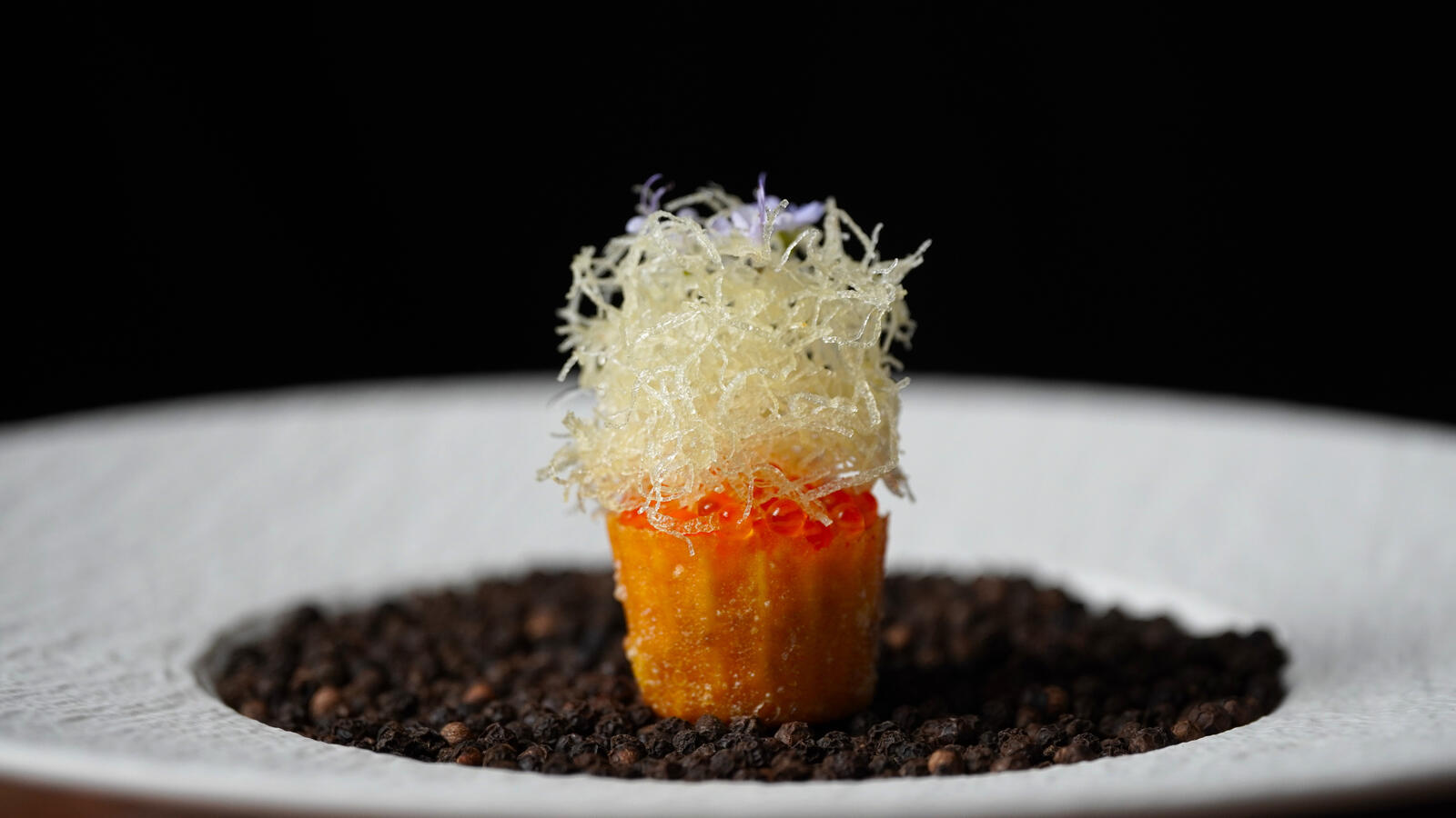 Yuzu lobster croustade. Showcasing the finest of Adam Hollingsworth's canapes as a private chef in the Algarve.